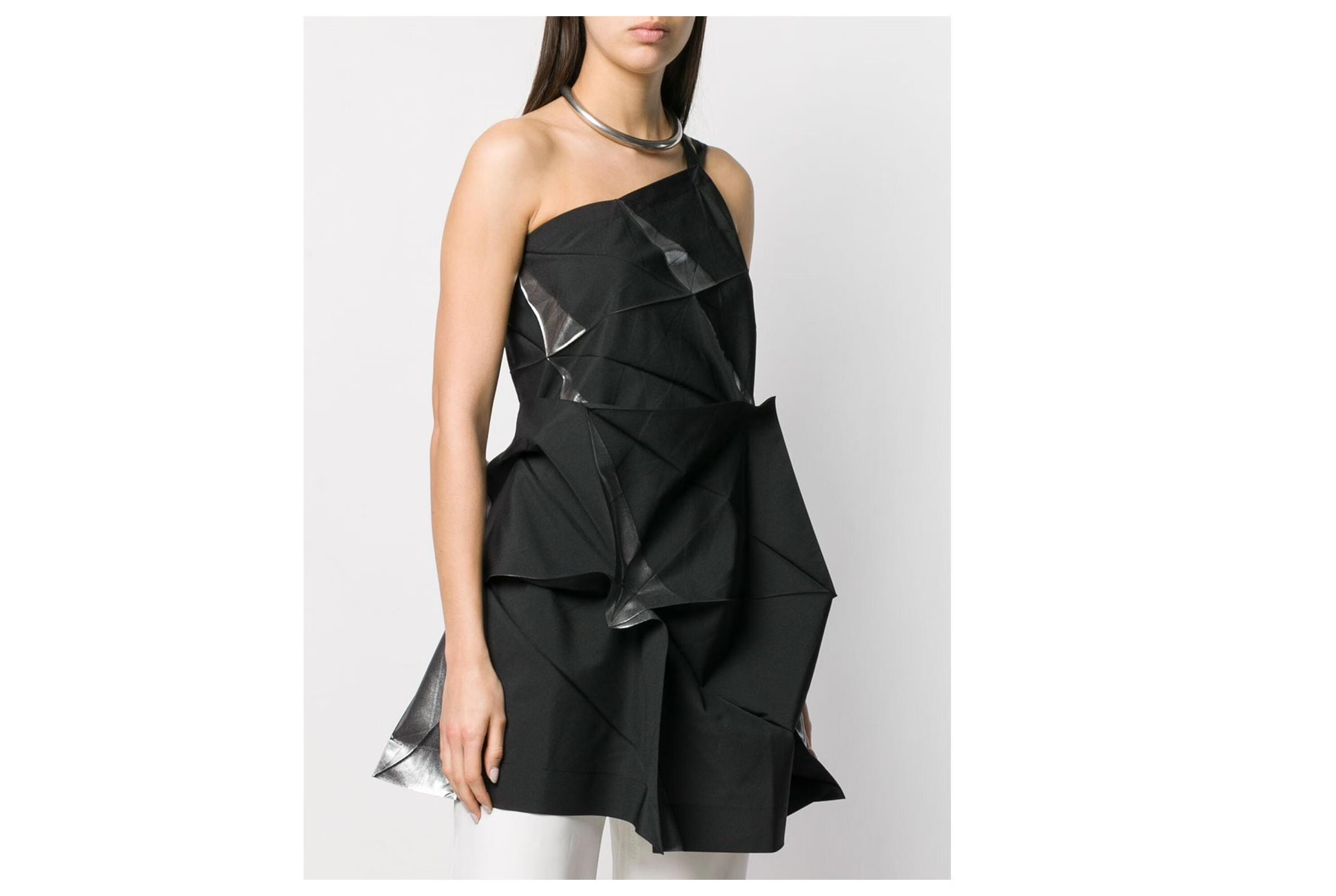 三宅一生(issey miyake) 礼物 女士 解构单肩上衣 黑色 jp13【图片