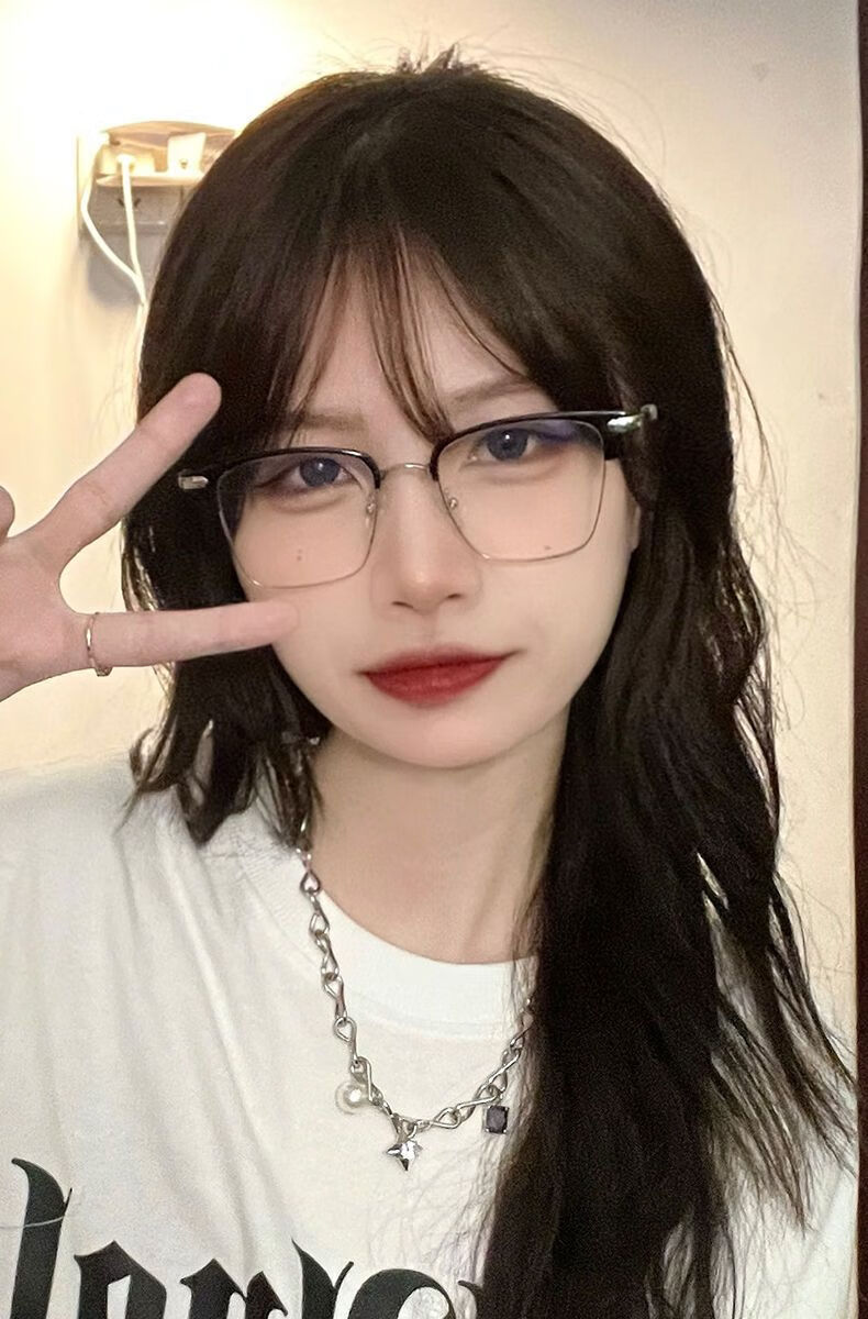 言芳诺复古半框眼镜女防蓝光ins高颜值眼镜近视专业配镜素颜神器平光