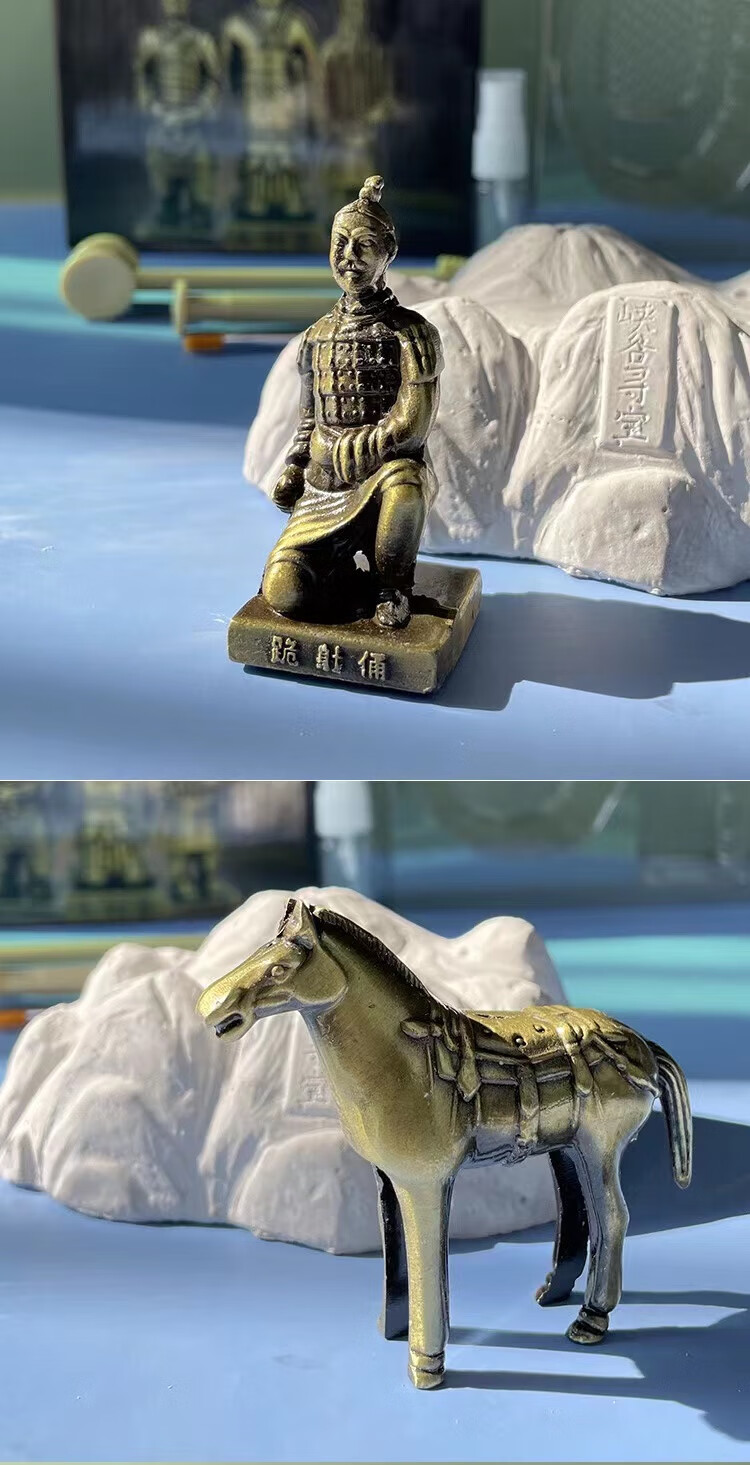 玩具兵 马俑金属将军俑挖宝藏寻宝儿童男孩挖土礼物盲盒 兵马俑考古