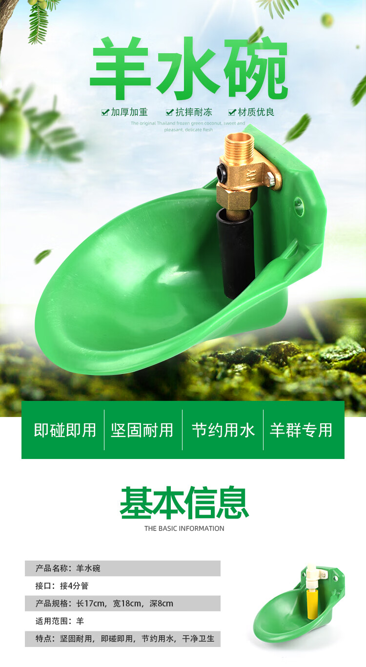羊用饮水碗羊自动饮水器羊水碗饮水槽羊用喝水器喂水器羊槽羊养殖