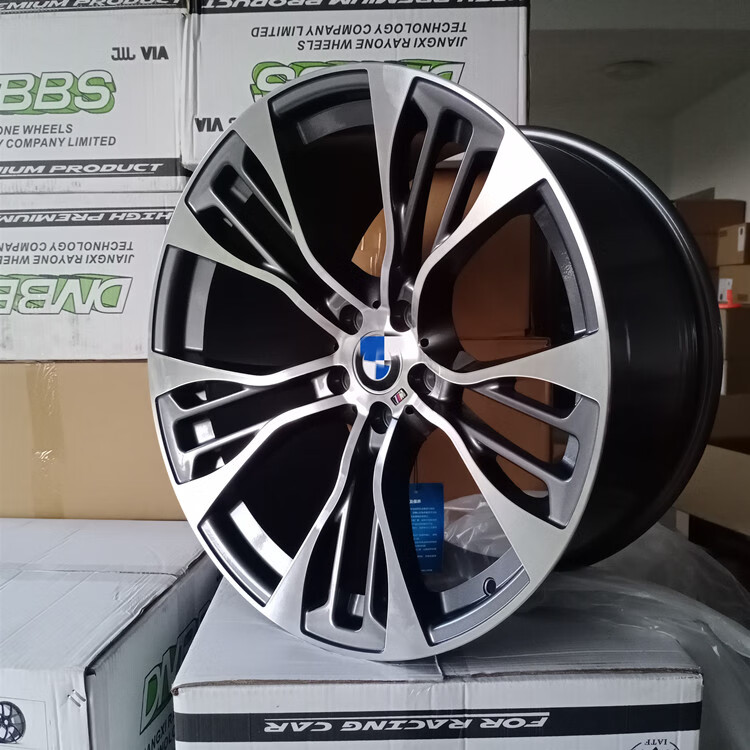 x6x5mx6m铝合金轮毂19寸20寸21寸铸造锻造钢圈 乳白色_d1266宝马x5x6