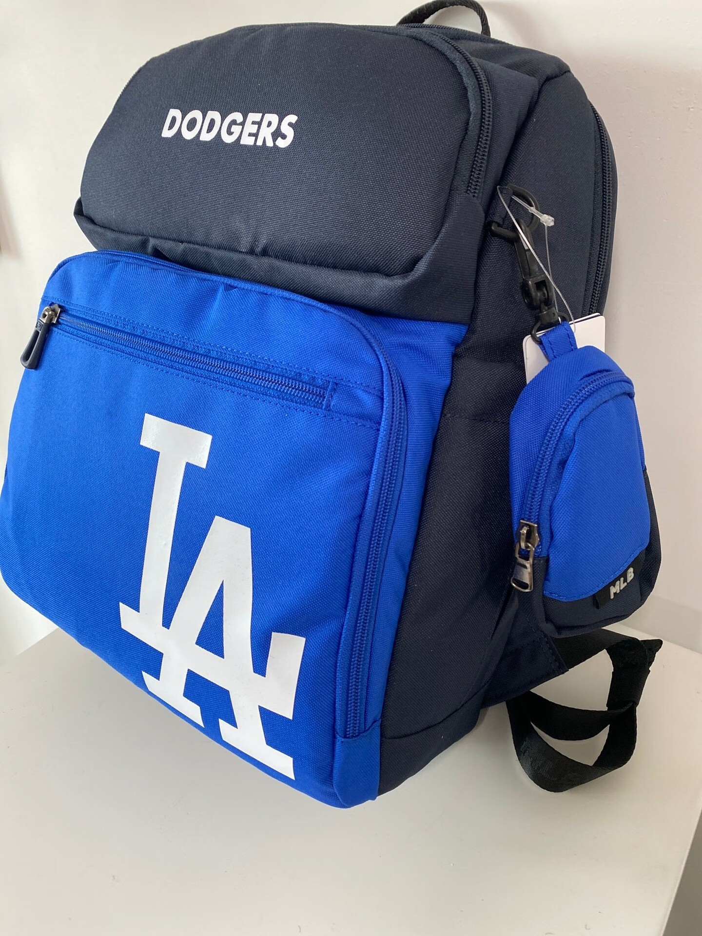 七夕限定情人节礼物韩国mlb小学生书包la护脊撞色字母双肩背包ny双拼