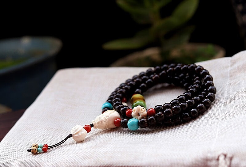 入古 猛犸象牙无相佛珠 无相佛佛珠 佛头 三通三通diy配件 宽度1.