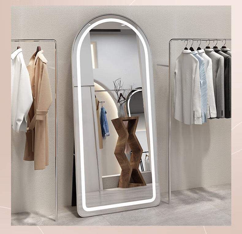 智能穿衣镜 更衣镜 换衣镜 智能led灯镜服装店镜子全身镜显瘦美颜试衣