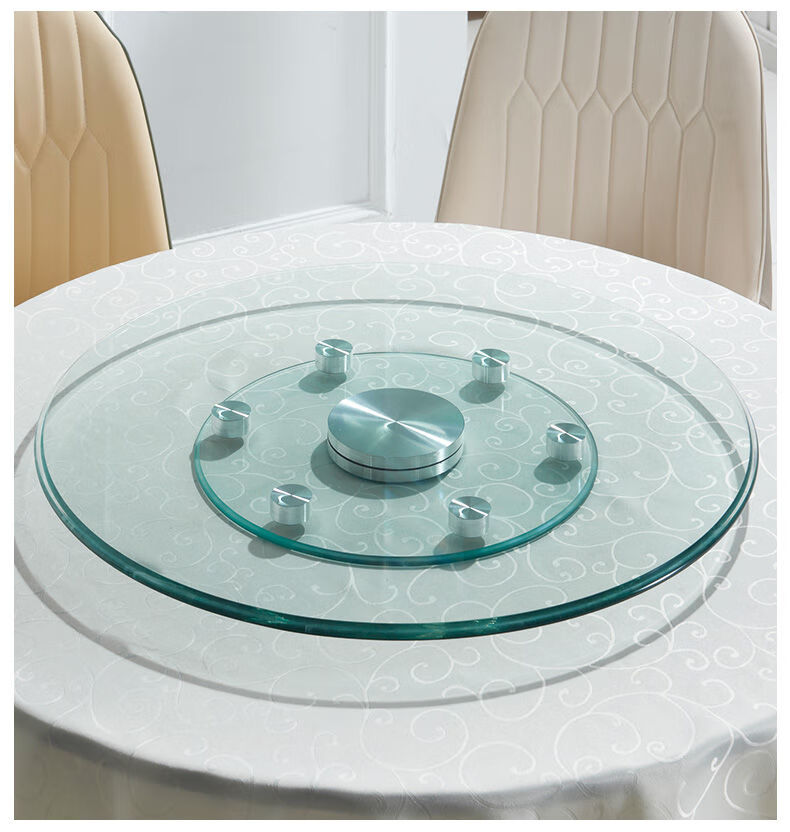 玻璃转盘圆桌钢化玻璃大圆桌面旋转盘旋转台转盘底座餐桌转盘家用染佑