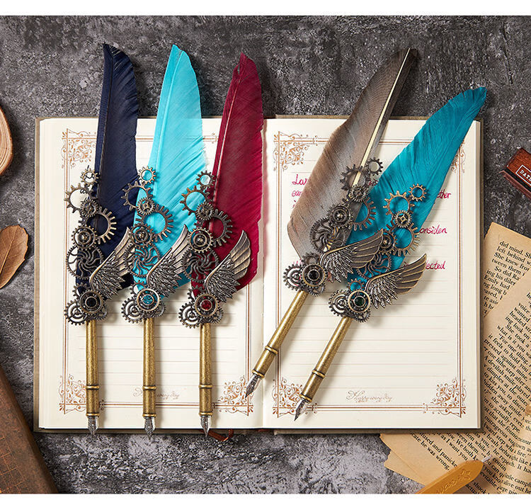 钢笔套装哈利波特羽毛笔欧式机械复古风笔仙气高颜值国风生日礼物礼盒