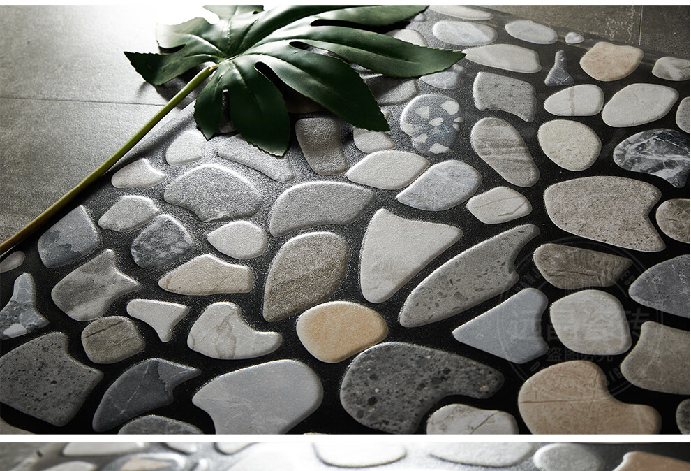 远晶瓷砖 鹅卵石地砖 阳台室外院子地板砖花园庭院露台防滑600x600