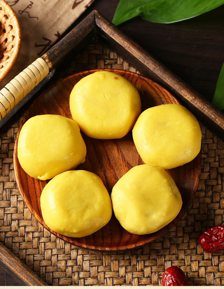 山西特产大黄米油糕粘豆包黍米面黏糕油糕手工红豆馅年糕500克【图片