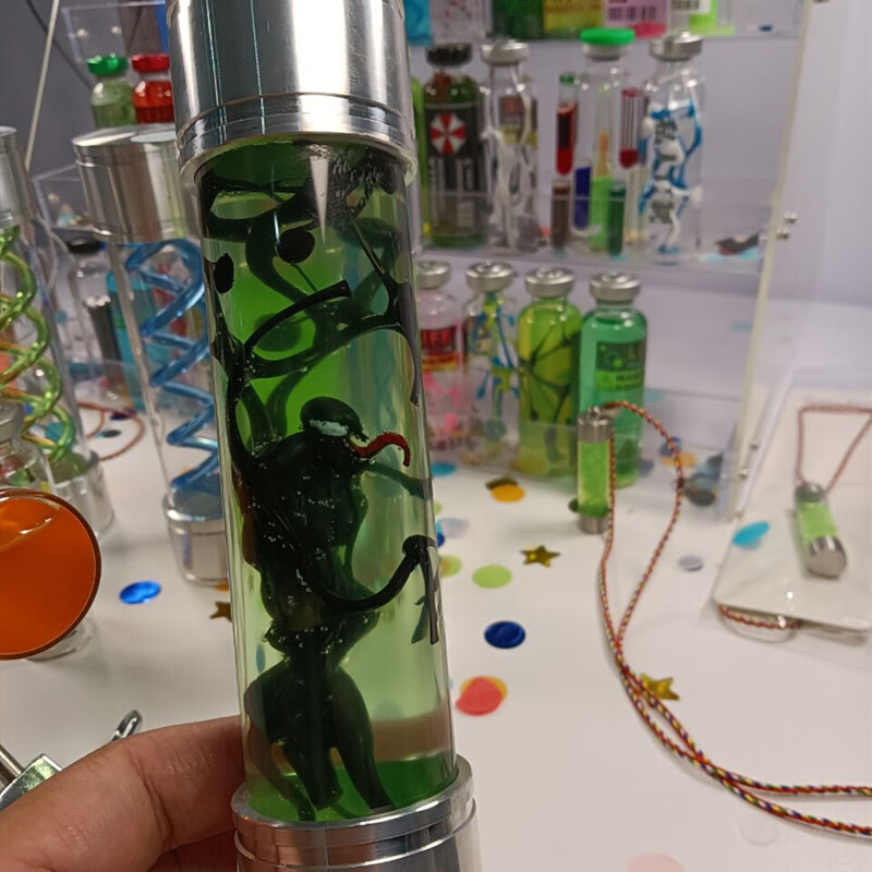 生化危机t病毒模型手办t病毒抑制剂螺旋体模型毒液颗粒儿童小玩具