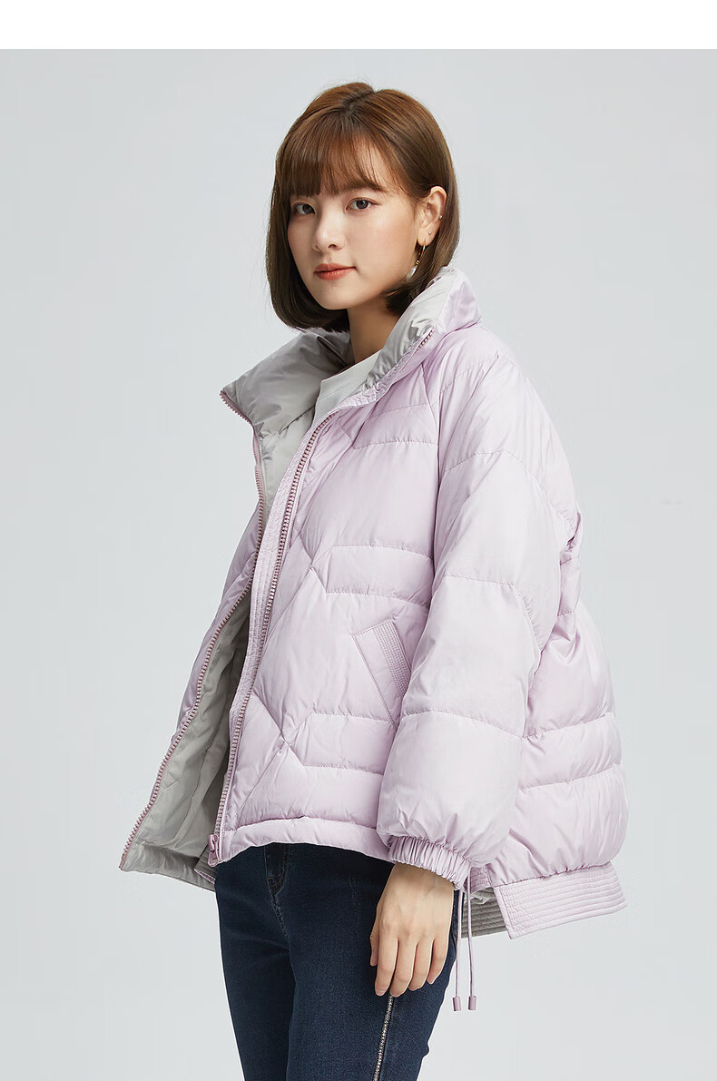 xg雪歌星星装饰插肩袖短款宽松外套2020冬新款白鸭绒加厚保暖羽绒服女