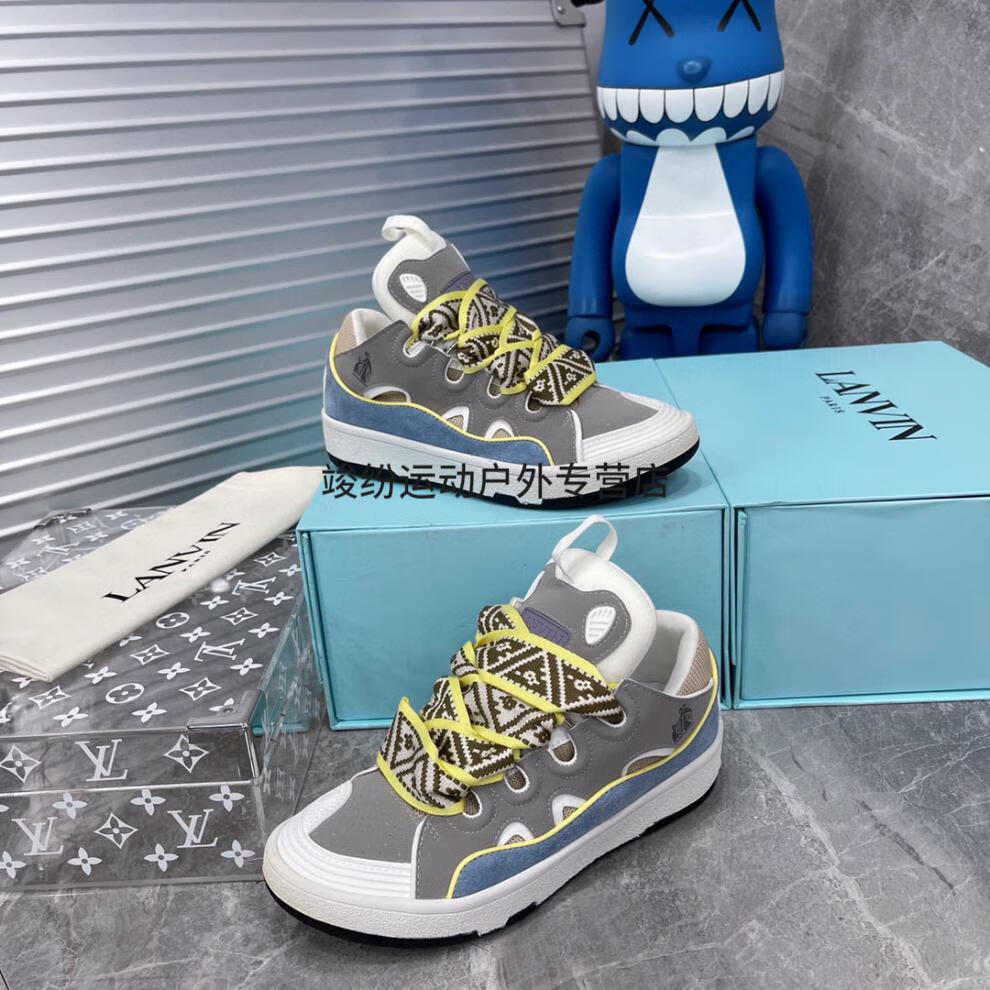 小鬼王琳凯同款纯原lanvin浪凡面包鞋lanvin浪凡鞋泼墨面包鞋老爹鞋男