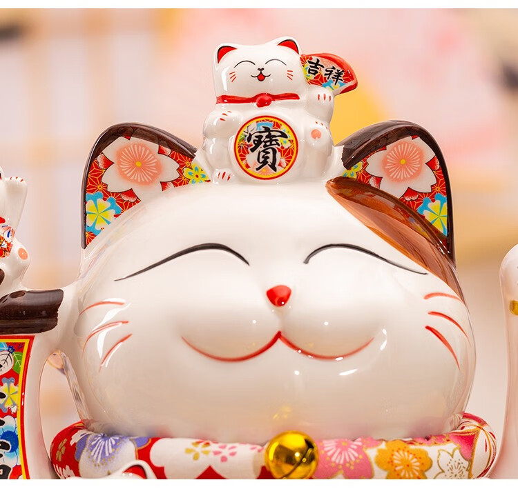 新玥招财猫收银台摆件开业发财猫店铺收银台电动摇手创意生日礼物送