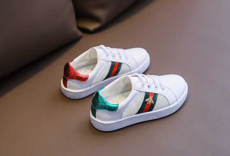 小蜜蜂男女童皮版鞋2020新款春秋小蜜蜂童鞋儿童小白鞋韩版女童鞋子