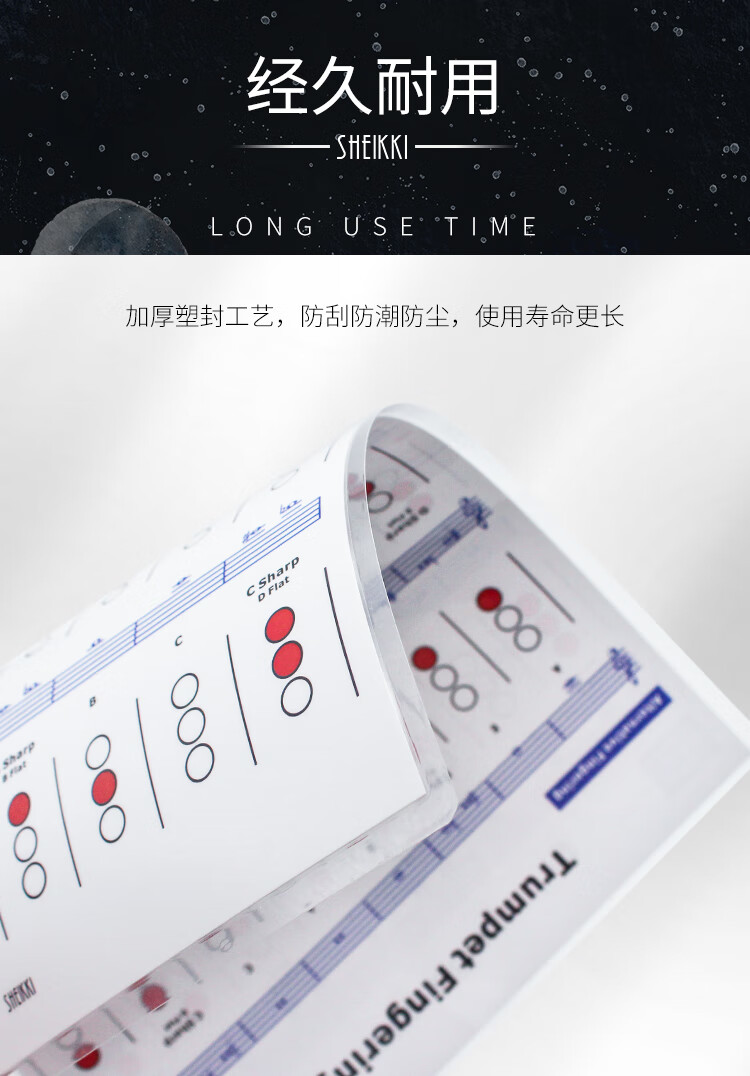 夏奇拉sheikki专业小号指法图解降b调短号练习表五线谱