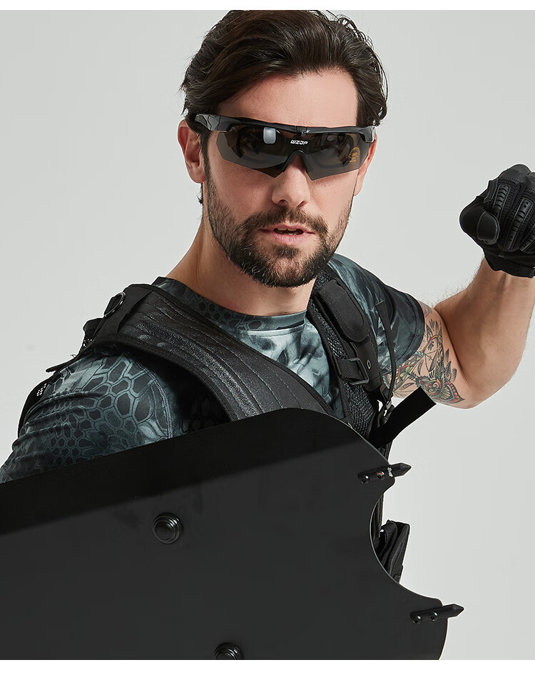 crossbow十字剑弓户外骑行墨镜男战术眼镜护目镜太阳镜cs特种军迷