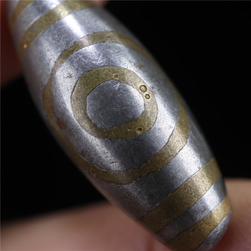 异地彩虹 藏传手工锤叠铜镶嵌工艺天铁托甲天地珠天珠吊坠手工锁骨