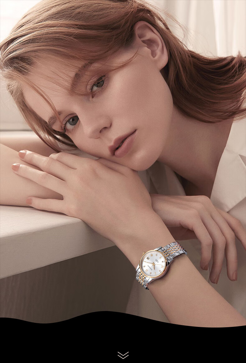 丹玛daumier瑞士女士手表全自动机械表夜光透底镂空镶钻小表盘简约