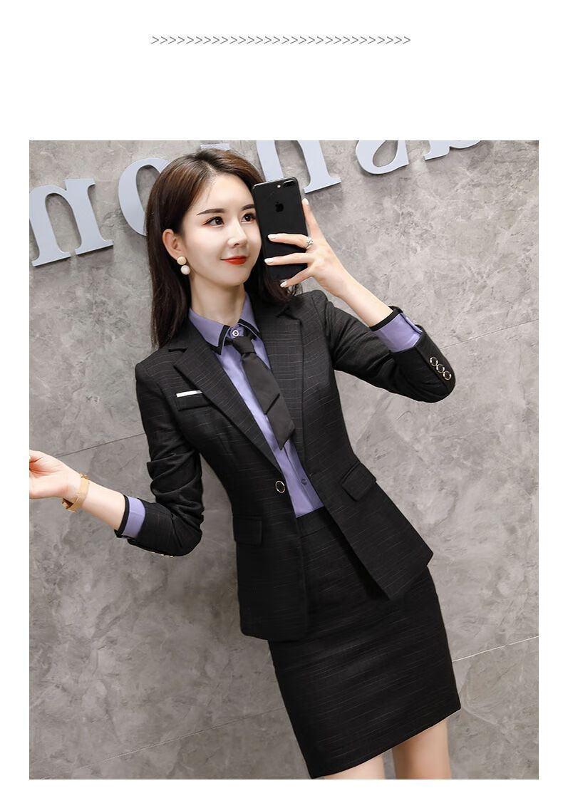 地产女西装时尚职业装套装女秋冬气质西装女工作服ol女神范学院风西服