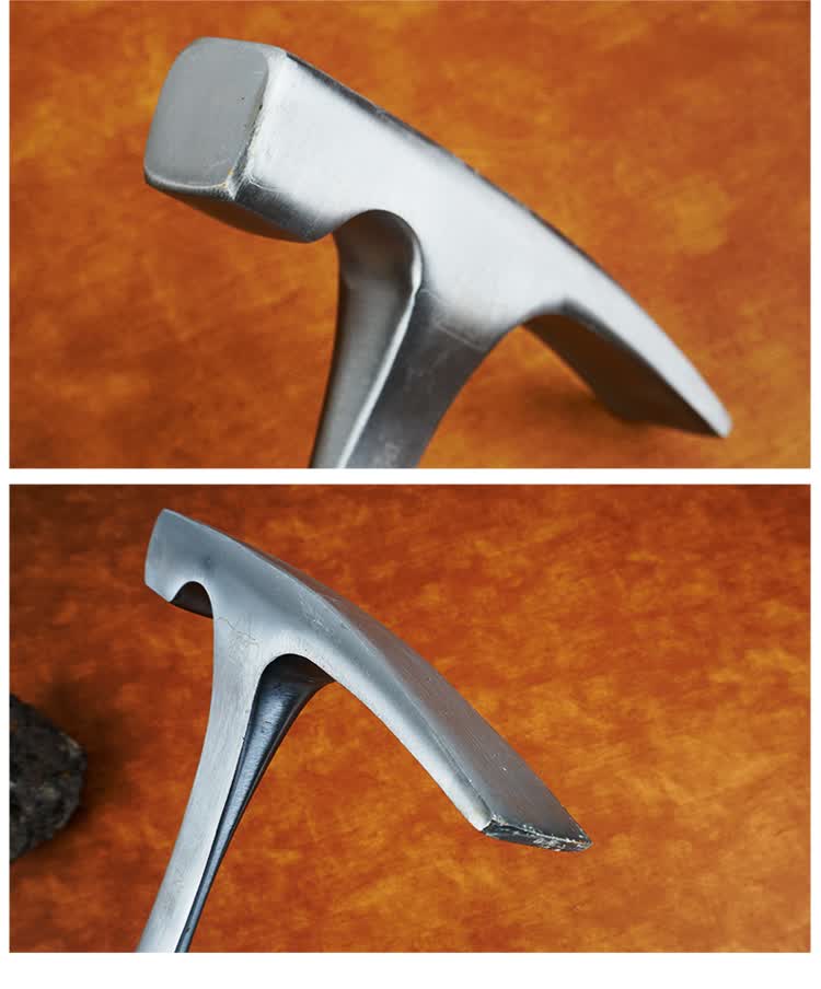 德国品质哈光平扁尖头地质勘探锤地质锤碳钢鸭嘴榔头地采矿一体地质