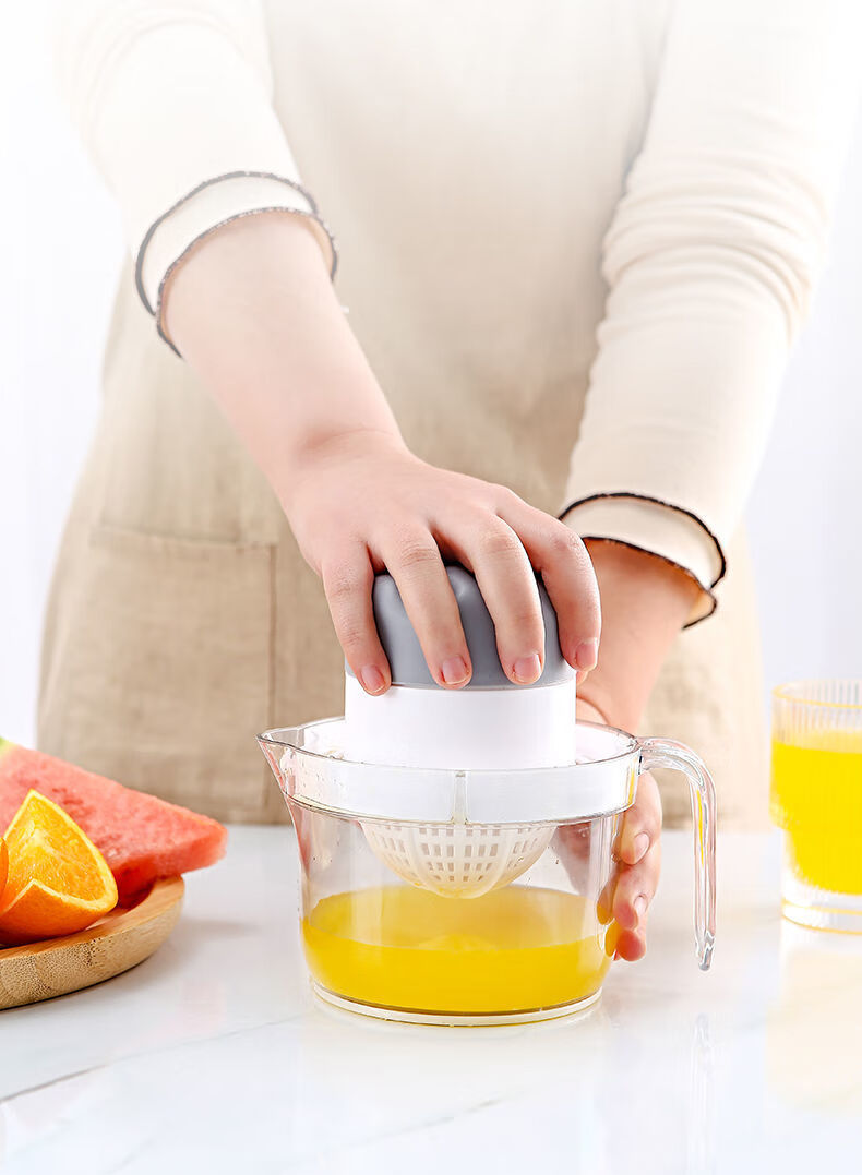 榄茵手动榨汁机橙子榨汁神器水果手压汁机小型果汁机橙汁压榨器挤压器