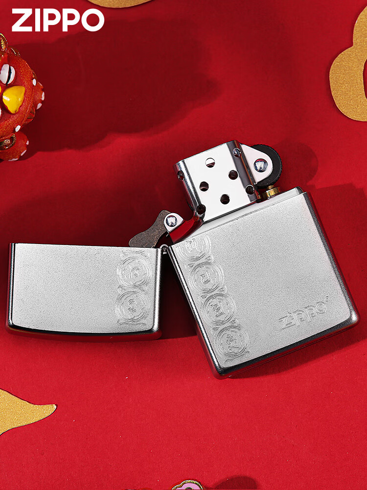 zippo打火机官方 六字真言 缎沙 芝宝正版美国原装煤油打火机 六字