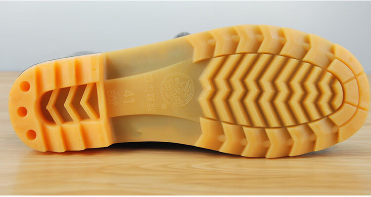 回力雨鞋男士水雨靴男款防水高中筒劳保套鞋胶鞋工装鞋水靴男 黑色高