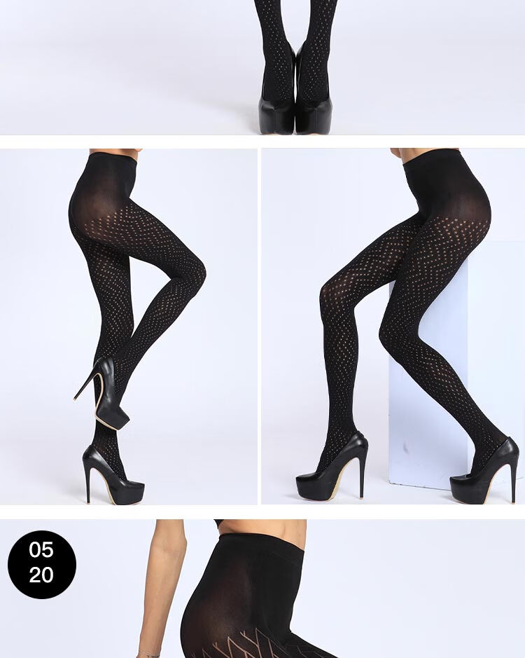 皮尔卡丹连裤袜女丝袜春秋季无缝蕾丝花边袜性感黑丝美腿显瘦丝袜32号