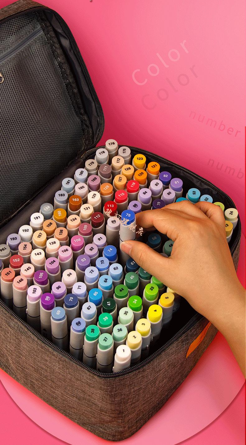 瑞萌特马克笔一代237硬头马克笔套装高考美术设计专用室内景观手绘237