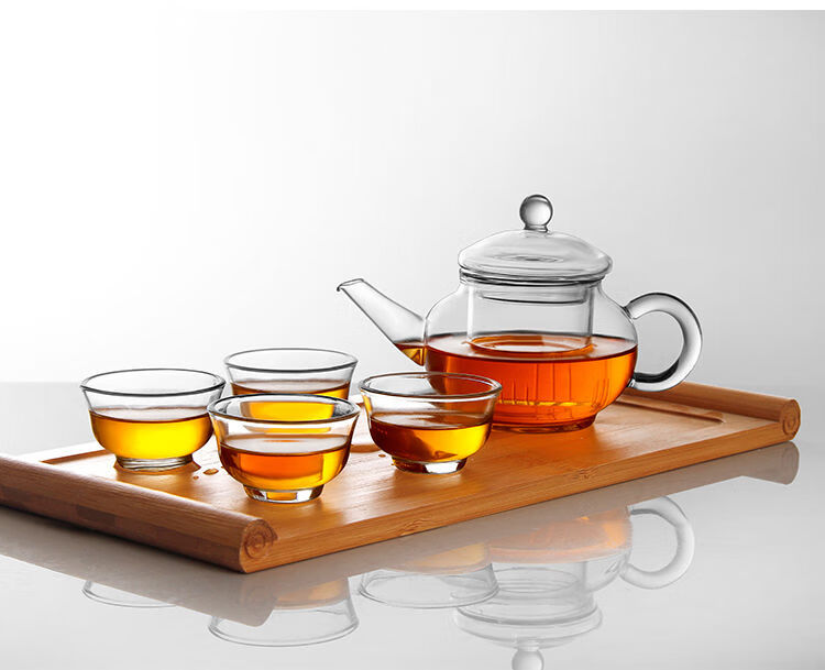 精选高硼硅玻璃功夫茶具迷你耐热玻璃壶整套茶盘泡茶用具加厚防爆直烧