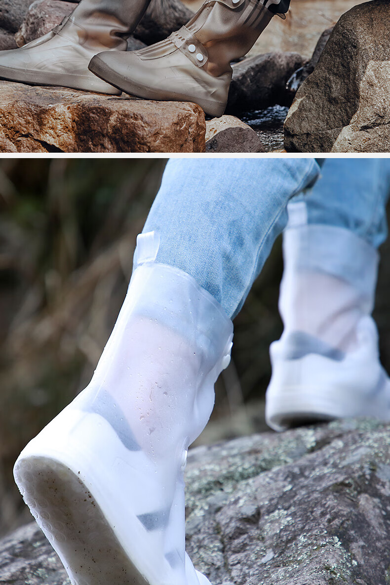 鞋套防水防滑男女雨鞋套加厚耐磨雨天防水脚套防雨硅胶雨鞋防水套升级