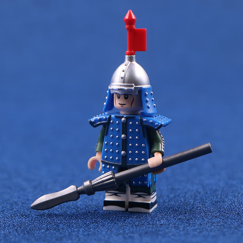 森宝第三方科睿明朝明军骑兵边军将领拼装积木人仔玩具681长刀兵长10