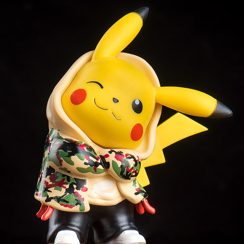 皮卡丘【袋装】>【实拍图】【尺寸】高约10cm【名称】潮服迷彩皮卡丘