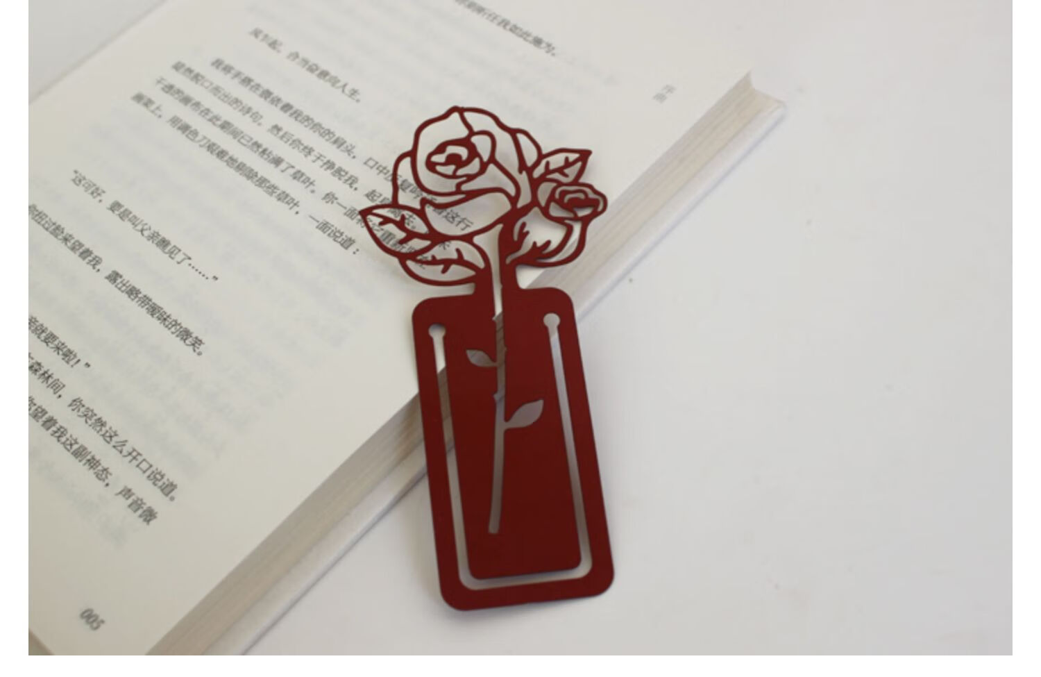 温妤玫瑰花刻字定制金属书签创意小清新学生用生日礼品diy礼物小王子