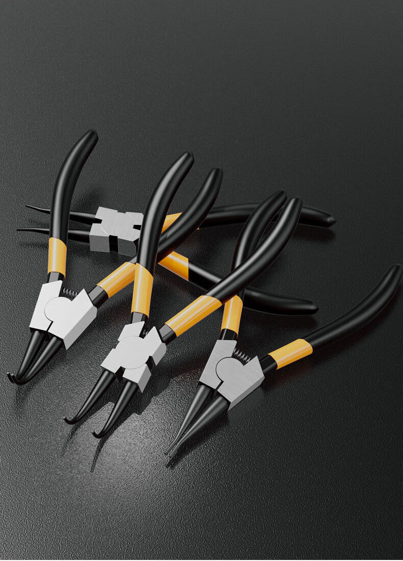 多功能卡簧钳7寸扩张钳内外卡黄钳小卡弹簧内弯挡圈大轴用 13寸工业级