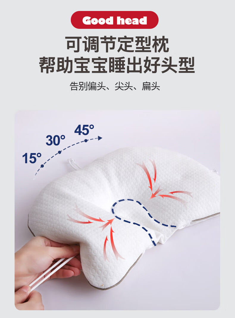 婴儿枕头01岁定型枕婴儿定型枕新生婴儿纠正头型枕01岁宝宝枕头儿童