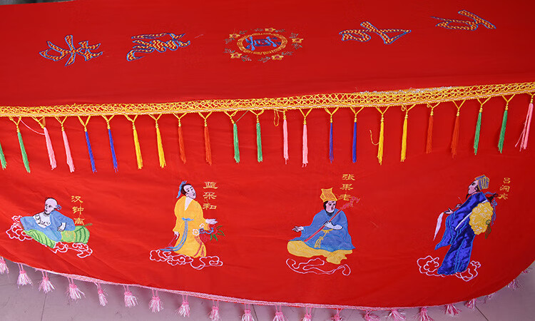 棺材罩厂家批发殡葬用品男女平绒刺绣龙凤八仙基督教寿衣棺衣棺罩平绒