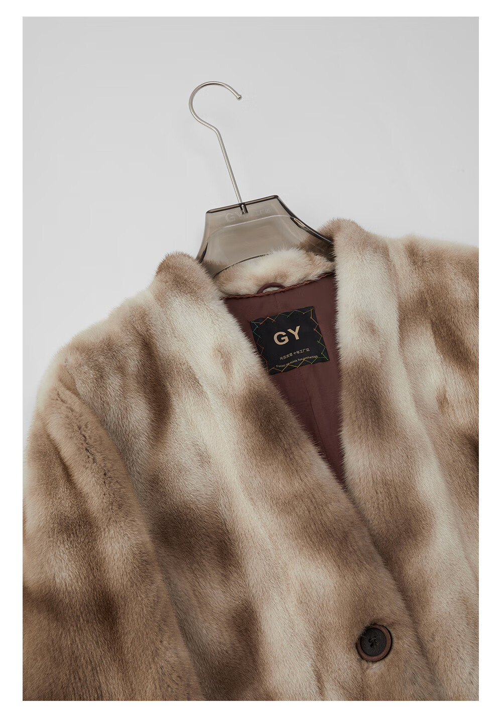 款貂皮大衣女整貂中长款进口紫标天鹅绒水貂毛皮草外套冬 大理石原色