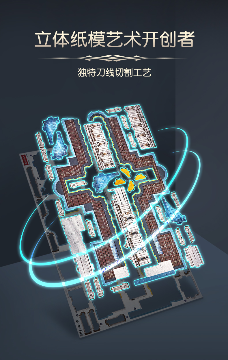 乐立方3d立体拼图圣保罗大教堂大型教堂建筑拼图diy拼装模型玩具匠心