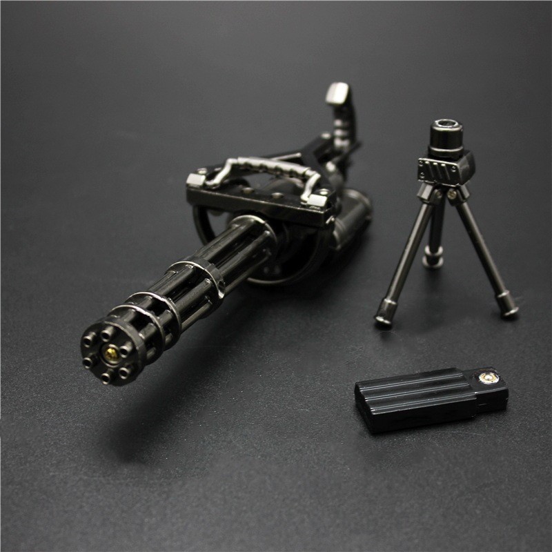 和平精英手办可旋转m134加特林机枪合金模型玩具摆件 合金m134加特林