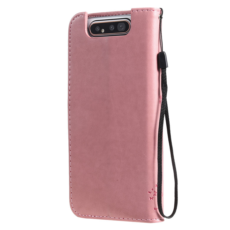 适用于猫咪树 三星a80手机壳galaxy a80保护皮套全包翻盖式防摔软