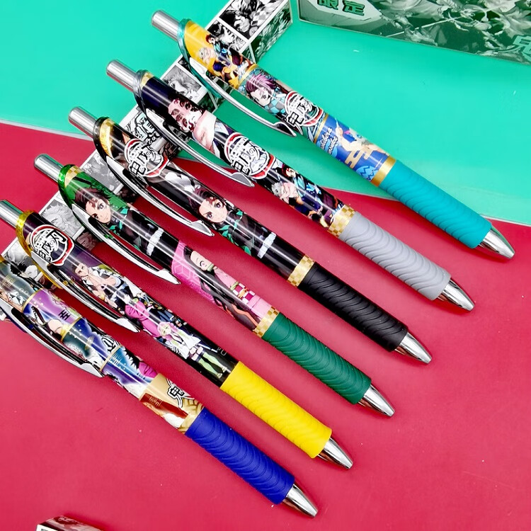 5学生用 鬼灭之刃盲盒笔item6610 随机4支 0.5mm【图