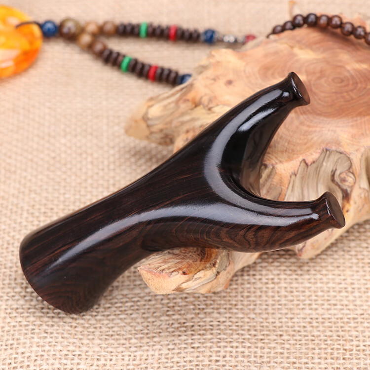 紫光檀实木弹弓木头木制原木扁皮弓反曲精准飞虎叉手工弹弓户外 紫光