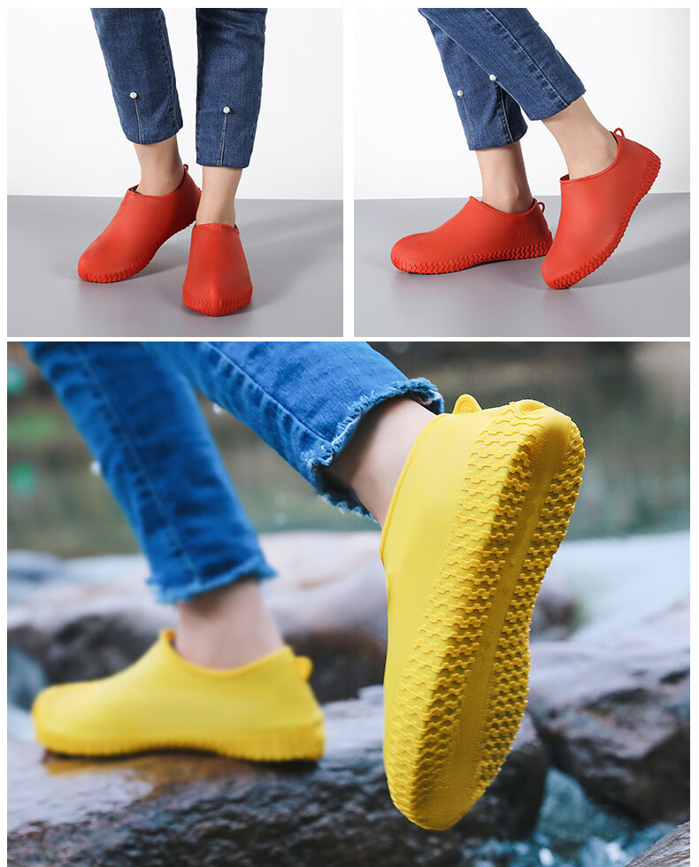 迪士尼disney硅胶防水雨鞋套防滑耐磨橡胶套鞋雨鞋水鞋男女加厚下雨天