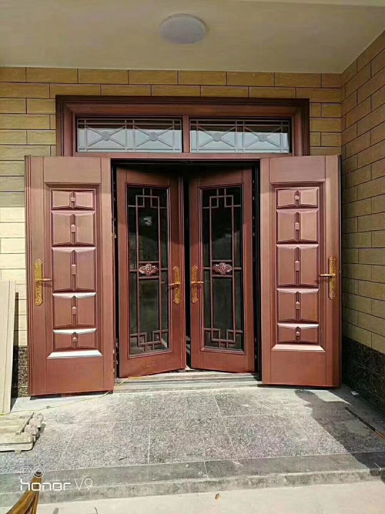 复合纱门别墅大门防盗门进户门农村大门不锈钢锌合金门玻璃仿铜门