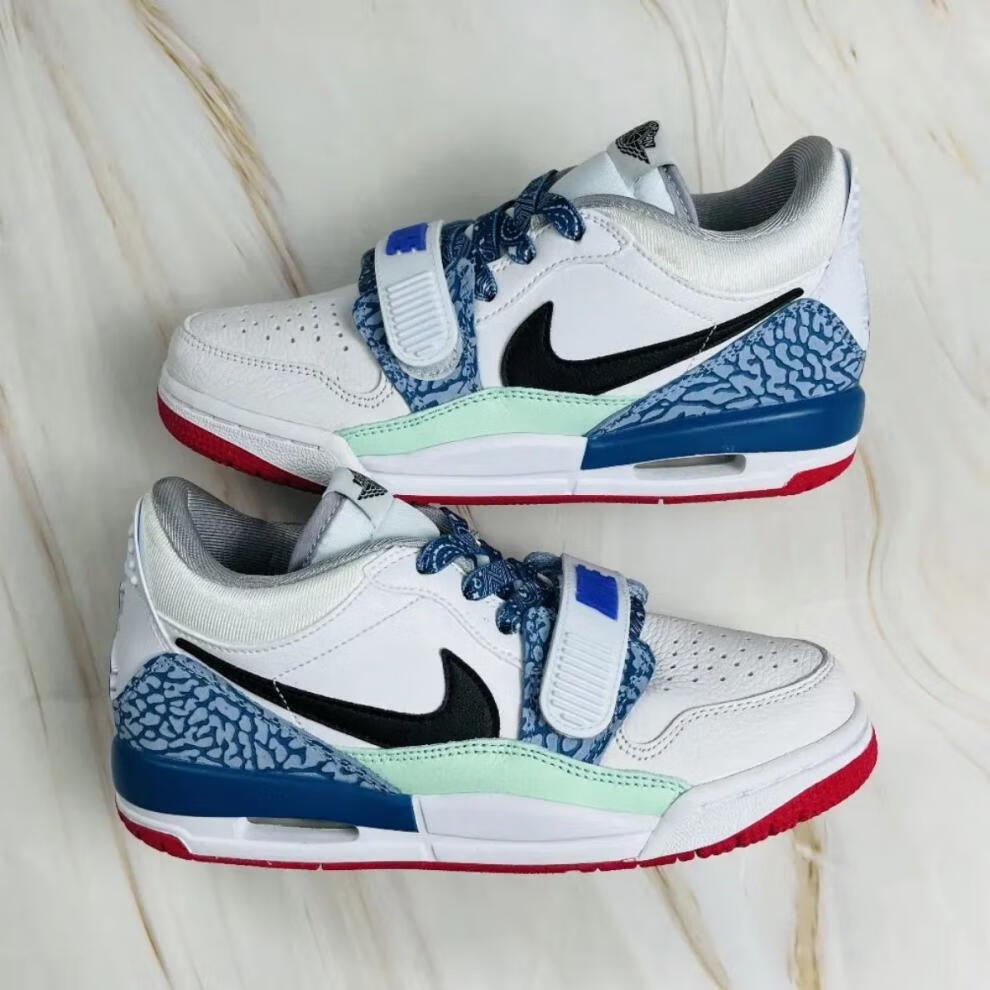 aj312三合一篮球鞋男女百搭帅气潮流减震实战篮球鞋 黑红-低帮--标准