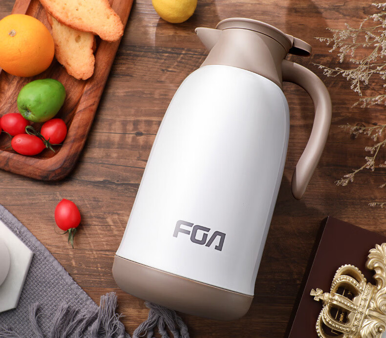 富光家用保温壶开水瓶大容量暖瓶真空玻璃内胆保温水壶热水瓶 黄色