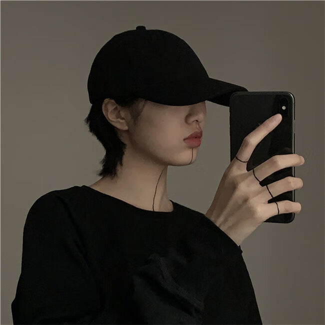 承莉帽子女纯色光板软顶黑色日系棒球帽潮流鸭舌帽韩版学生霸气遮阳帽