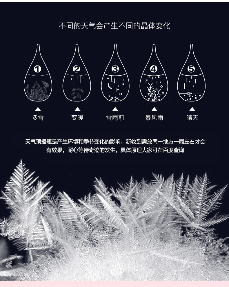 天气预报瓶创意玻璃工艺品地球仪旋转风暴瓶预报瓶子微景观晴雨表天气