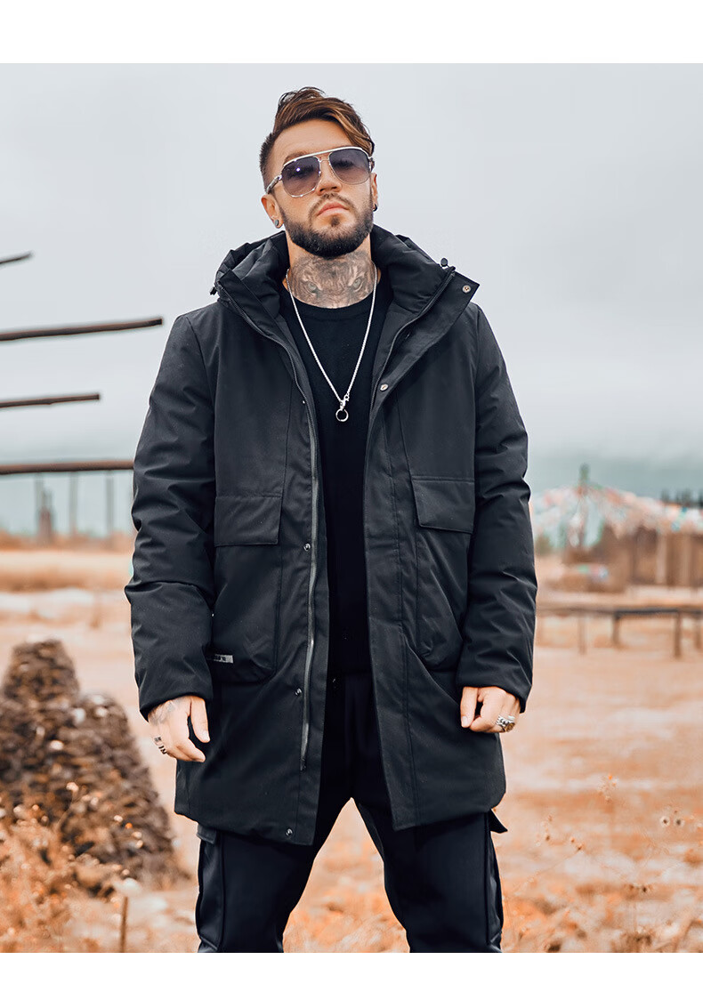 nob轻奢精品 棉衣男 2020肥佬大码中长款男士棉衣外套中青年冬季加肥