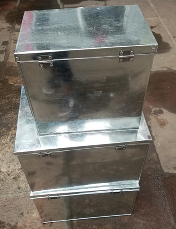 定制做大号大码白铁皮箱子带锁五金工具箱钱款票据文件柜储物收纳 自